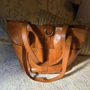 Patricia Nash Elegant Tan Leather Tote Bag